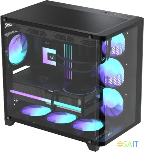 Корпус Formula Crystal U2 черный без БП ATX 1xUSB2.0 1xUSB3.0 1xUSB3.1 audio bott PSU