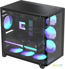 Корпус Formula Crystal U2 черный без БП ATX 1xUSB2.0 1xUSB3.0 1xUSB3.1 audio bott PSU