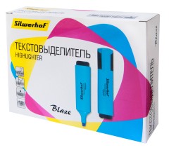 Текстовыделитель Silwerhof Blaze 108036-07 скошенный пиш. наконечник 1-5мм голубой картон