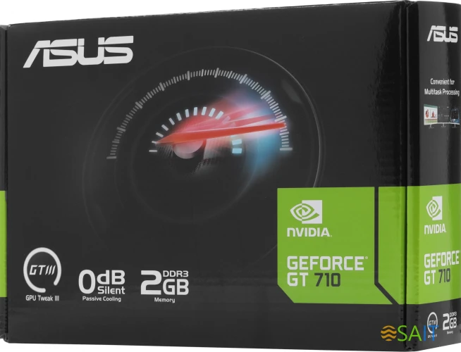 Видеокарта Asus PCI-E 2.0 GT710-SL-2GD3-BRK-EVO NVIDIA GeForce GT 710 2Gb 64bit DDR3 954/900 DVIx1 HDMIx1 CRTx1 HDCP Ret low profile