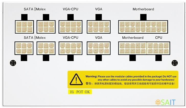 Блок питания Deepcool ATX 750W DQ750-M-V2L WH 80+ gold (20+4pin) APFC 120mm fan 6xSATA Cab Manag RTL