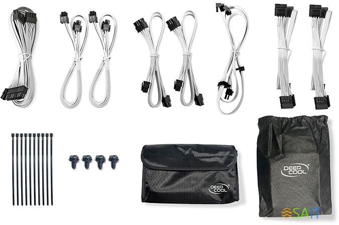 Блок питания Deepcool ATX 750W DQ750-M-V2L WH 80+ gold (20+4pin) APFC 120mm fan 6xSATA Cab Manag RTL