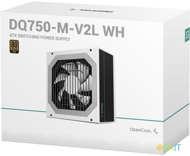 Блок питания Deepcool ATX 750W DQ750-M-V2L WH 80+ gold (20+4pin) APFC 120mm fan 6xSATA Cab Manag RTL