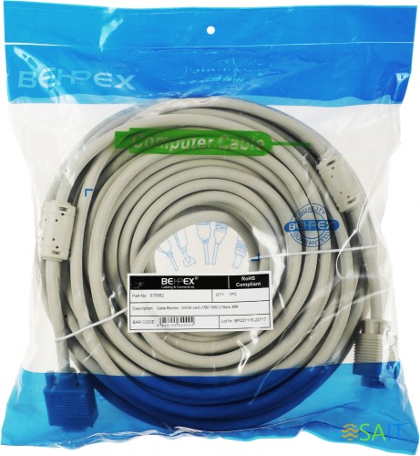Кабель DB15 (m) DB15 (m) 30м (CABLE30) феррит.кольца белый