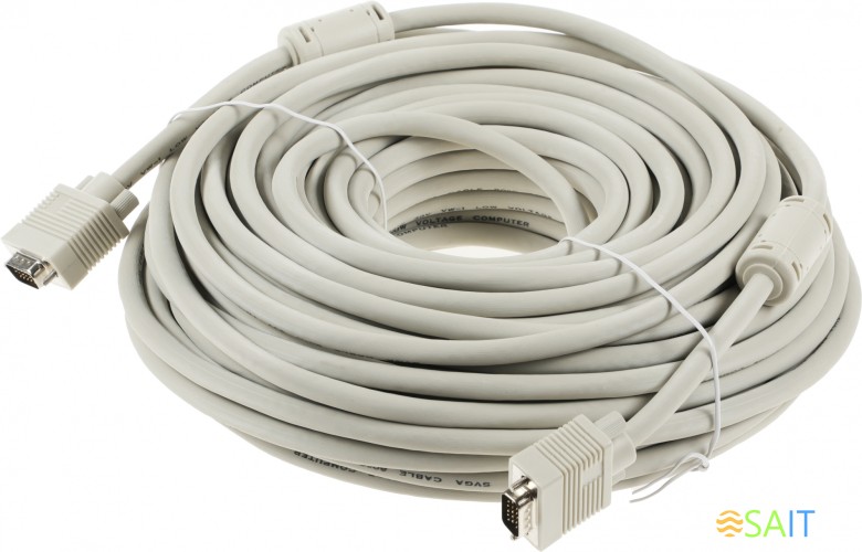 Кабель DB15 (m) DB15 (m) 30м (CABLE30) феррит.кольца белый