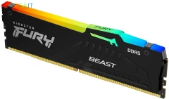 Память DDR5 16GB 5600MHz Kingston KF556C40BBA-16 Fury Beast XMP RGB RTL Gaming PC5-44800 CL40 DIMM 288-pin 1.25В dual rank с радиатором Ret