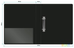 Папка на 2-х кольцах Silwerhof Perlen 271957-77 A4 1мм кор.38мм внутр. с вставкой серебристый металлик