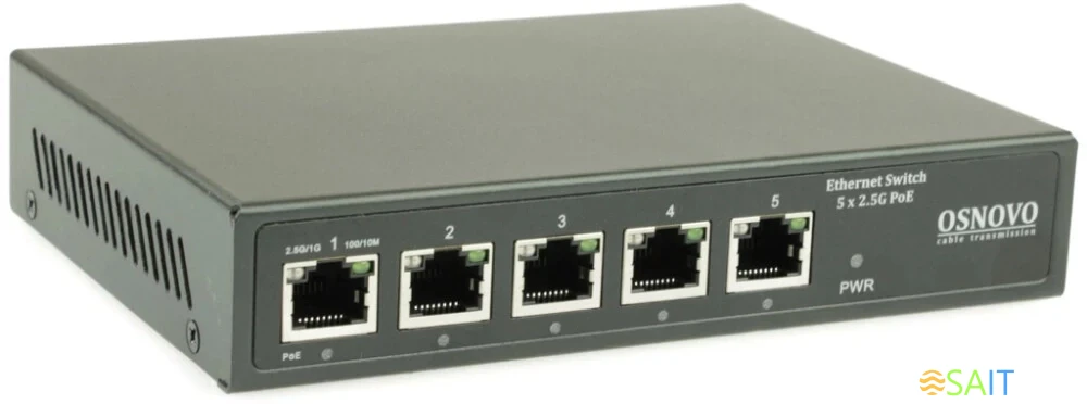 Коммутатор Osnovo SW-5D-1(60W) 5PoE 60W неуправляемый