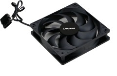 Вентилятор для корпуса Digma DFAN-120-9 120х120x25 черный 3-pin 4-pin (Molex) 23дБ Ret