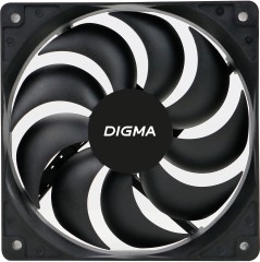 Вентилятор для корпуса Digma DFAN-120-9 120х120x25 черный 3-pin 4-pin (Molex) 23дБ Ret