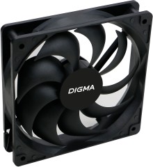 Вентилятор для корпуса Digma DFAN-120-9 120х120x25 черный 3-pin 4-pin (Molex) 23дБ Ret