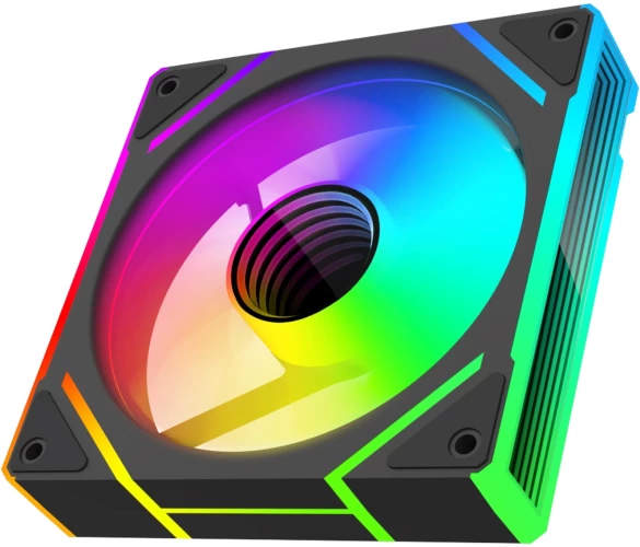 Вентилятор для корпуса Bloody BD-CF120ARGB2 LCD ARGB 120х120x25 черный 4-pin 26дБ (BD-CF120ARGB2-BK) Ret