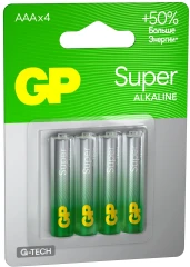 Батарея GP Super 24AA21-2CRSBC4 AAA (4шт)