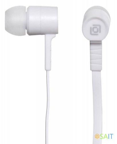 Гарнитура внутриканальные Оклик HS-S-220 1.1м белый проводные в ушной раковине (D2W)