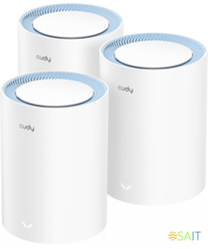 Бесшовный Mesh роутер Cudy M1200 (M1200(3-PACK)) AC1200 10/100BASE-TX белый (упак.:3шт)