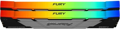 Память DDR4 2x8GB 4600МГц Kingston KF446C19RB2AK2/16 Fury Renegade RGB RTL Gaming PC4-36800 CL19 DIMM 288-pin 1.5В kit single rank с радиатором Ret