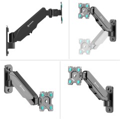 Кронштейн для телевизора Onkron G120 черный 13"-34" макс.8кг настенный поворот и наклон верт.перемещ.