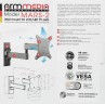 Кронштейн для телевизора Arm Media MARS-2 черный 10"-32" макс.20кг настенный поворот и наклон
