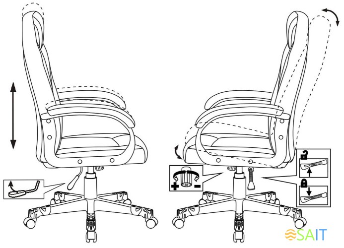 Кресло игровое Zombie GAME 17 черный/серый эко.кожа/ткань крестов. пластик