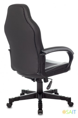 Кресло игровое Zombie GAME 17 черный/серый эко.кожа/ткань крестов. пластик