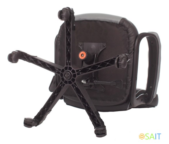 Кресло игровое Zombie GAME 17 черный/серый эко.кожа/ткань крестов. пластик