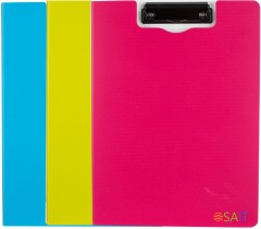 Папка-планшет Deli Rio EF75002 A4 пластик 2мм ассорти с крышкой