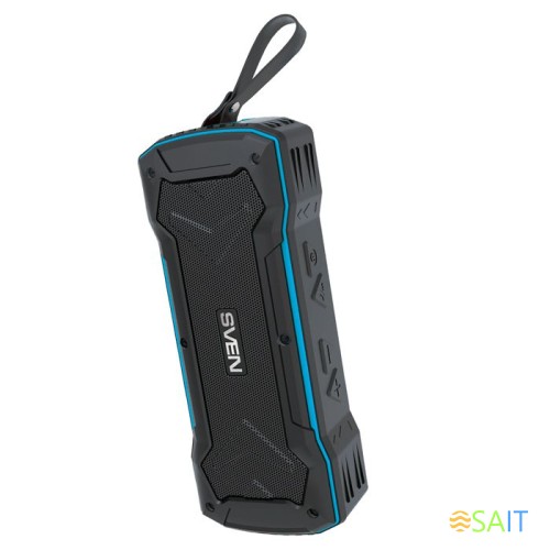 Колонка порт. Sven PS-220 черный/синий 10W 2.0 BT/3.5Jack/USB 10м 1200mAh (SV-016470)