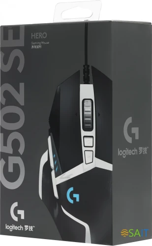 Мышь Logitech G502 SE HERO черный/белый лазерная 16000dpi USB 11but (910-005732)