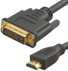 Кабель аудио-видео Lazco WH-141 HDMI (m)/DVI-D (m) 15м. позолоч.конт. черный (10849)