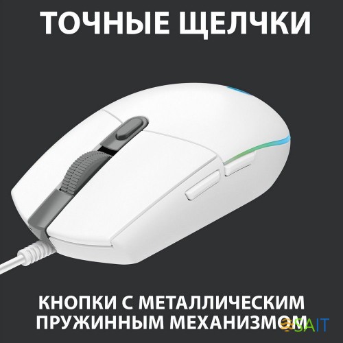 Мышь Logitech G102 LightSync белый оптическая 8000dpi USB 5but (910-005809)