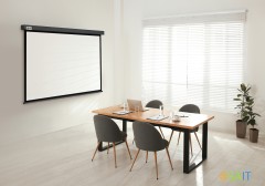 Экран Cactus 213x213см Wallscreen CS-PSW-213X213-SG 1:1 настенно-потолочный рулонный серый