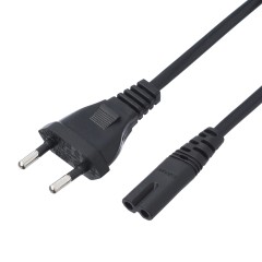 Кабель питания GoPower евровилка-C7 (2-pin) 1.8м ПВХ 0.75мм черный (1 / 300)