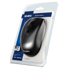 Беспроводная мышь SVEN RX-220W чёрная (3+1кл. 800-1600DPI, блист) SVEN RX-220W