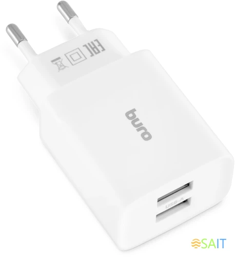 Сетевое зар./устр. Buro BUWE1 10.5W 2.1A 2xUSB универсальное белый (BUWE10S200WH)