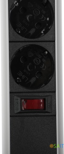 Сетевой разветвитель Premier 3R USB 1.8м (3 розетки) серый (коробка)