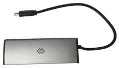 Разветвитель USB-C Digma HUB-4U2.0-UC-DS 4порт. серебристый