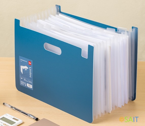 Папка-портфель Deli Linfini EF604 13 отдел. A4 полипропилен 0.75мм ассорти