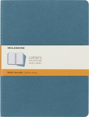 Блокнот Moleskine CAHIER JOURNAL CH021B44 XLarge 190х250мм обложка картон 120стр. линейка голубой (3шт)