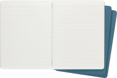 Блокнот Moleskine CAHIER JOURNAL CH021B44 XLarge 190х250мм обложка картон 120стр. линейка голубой (3шт)