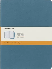 Блокнот Moleskine CAHIER JOURNAL CH021B44 XLarge 190х250мм обложка картон 120стр. линейка голубой (3шт)