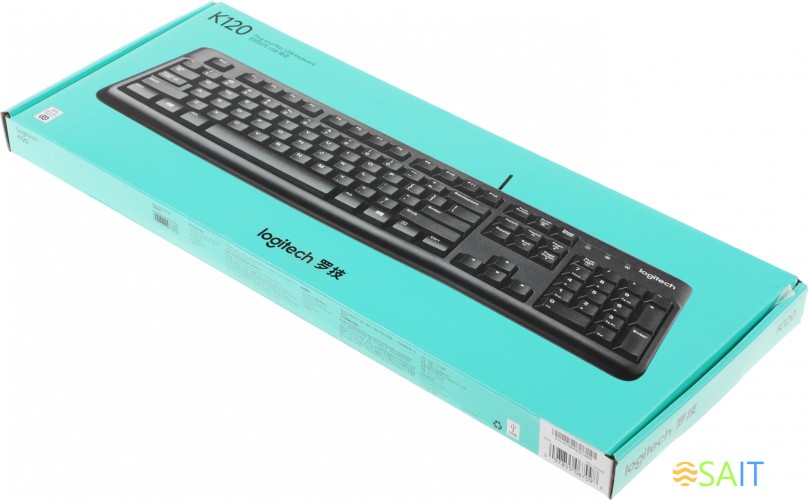 Клавиатура Logitech K120 черный USB (920-002583)