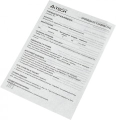 Клавиатура A4Tech FK11 белый USB slim (FK11 USB (WHITE)) кабель 1.5м