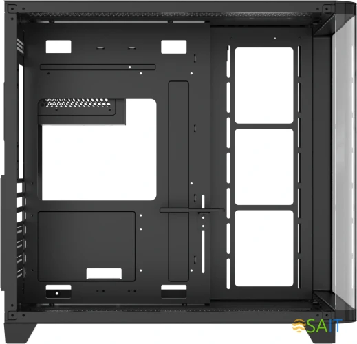 Корпус Formula Crystal U2 Floe черный без БП ATX 1xUSB2.0 1xUSB3.0 1xUSB3.1 audio bott PSU