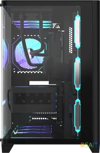 Корпус Formula Crystal U2 Floe черный без БП ATX 1xUSB2.0 1xUSB3.0 1xUSB3.1 audio bott PSU