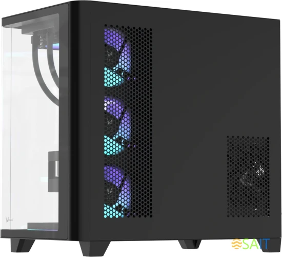 Корпус Formula Crystal U2 Floe черный без БП ATX 1xUSB2.0 1xUSB3.0 1xUSB3.1 audio bott PSU