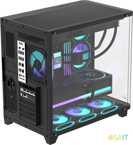 Корпус Formula Crystal U2 Floe черный без БП ATX 1xUSB2.0 1xUSB3.0 1xUSB3.1 audio bott PSU