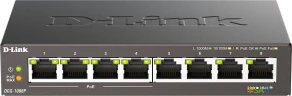 Коммутатор D-Link DGS-1008P DGS-1008P/F3A (L2) 8x1Гбит/с 4PoE+ 60W неуправляемый