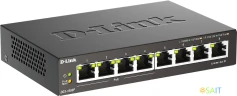 Коммутатор D-Link DGS-1008P DGS-1008P/F3A (L2) 8x1Гбит/с 4PoE+ 60W неуправляемый