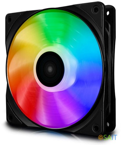 Вентилятор для корпуса Deepcool CF 120 ARGB 120х120x25 черный 4-pin 27дБ (DP-FA-RGB-CF120-1) Ret
