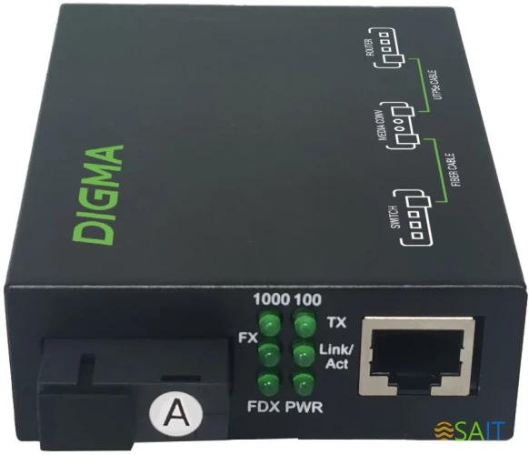 Медиаконвертер Digma DMC-1G35-20AL